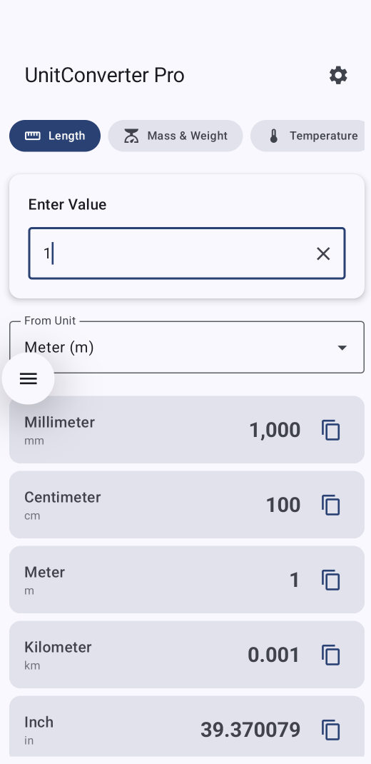 Unit Converter Pro Screenshot 1