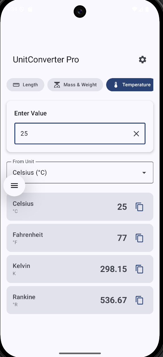 Unit Converter Pro Screenshot 3