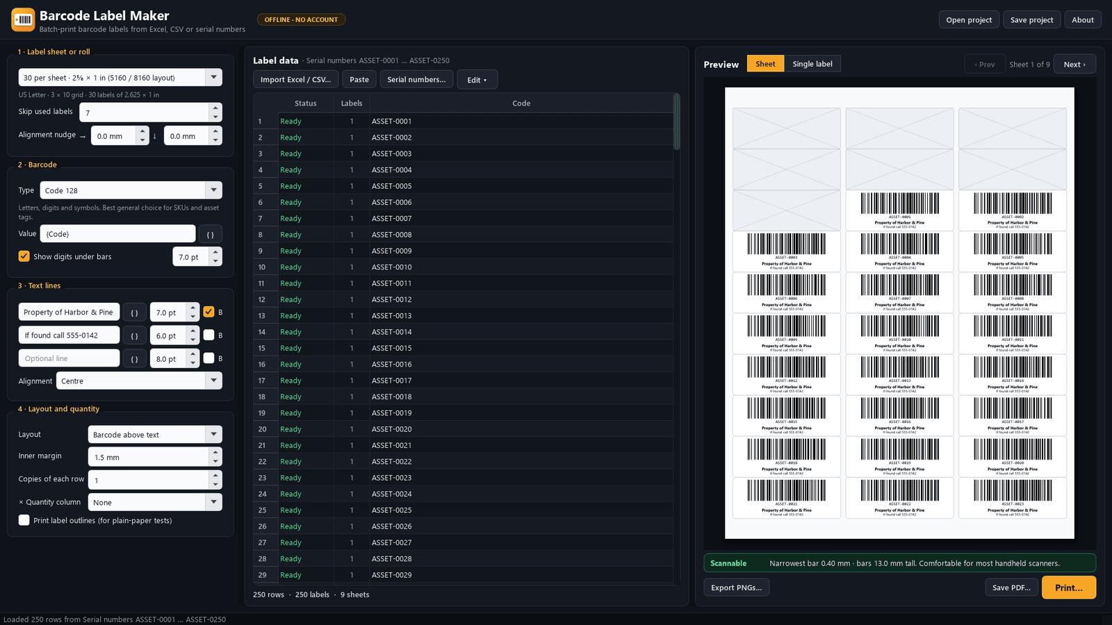 Barcode Label Maker screenshots 3