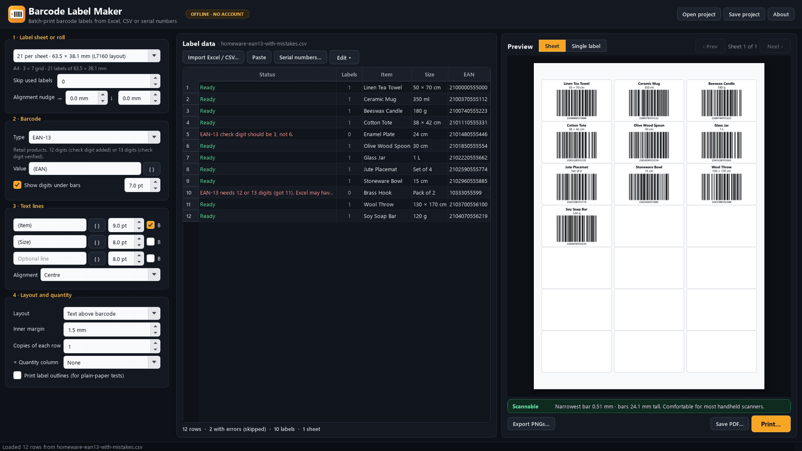 Barcode Label Maker screenshots 4