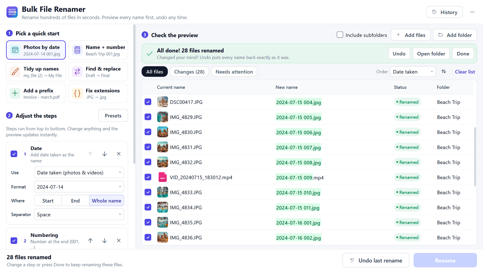 Bulk File Renamer screenshots 2